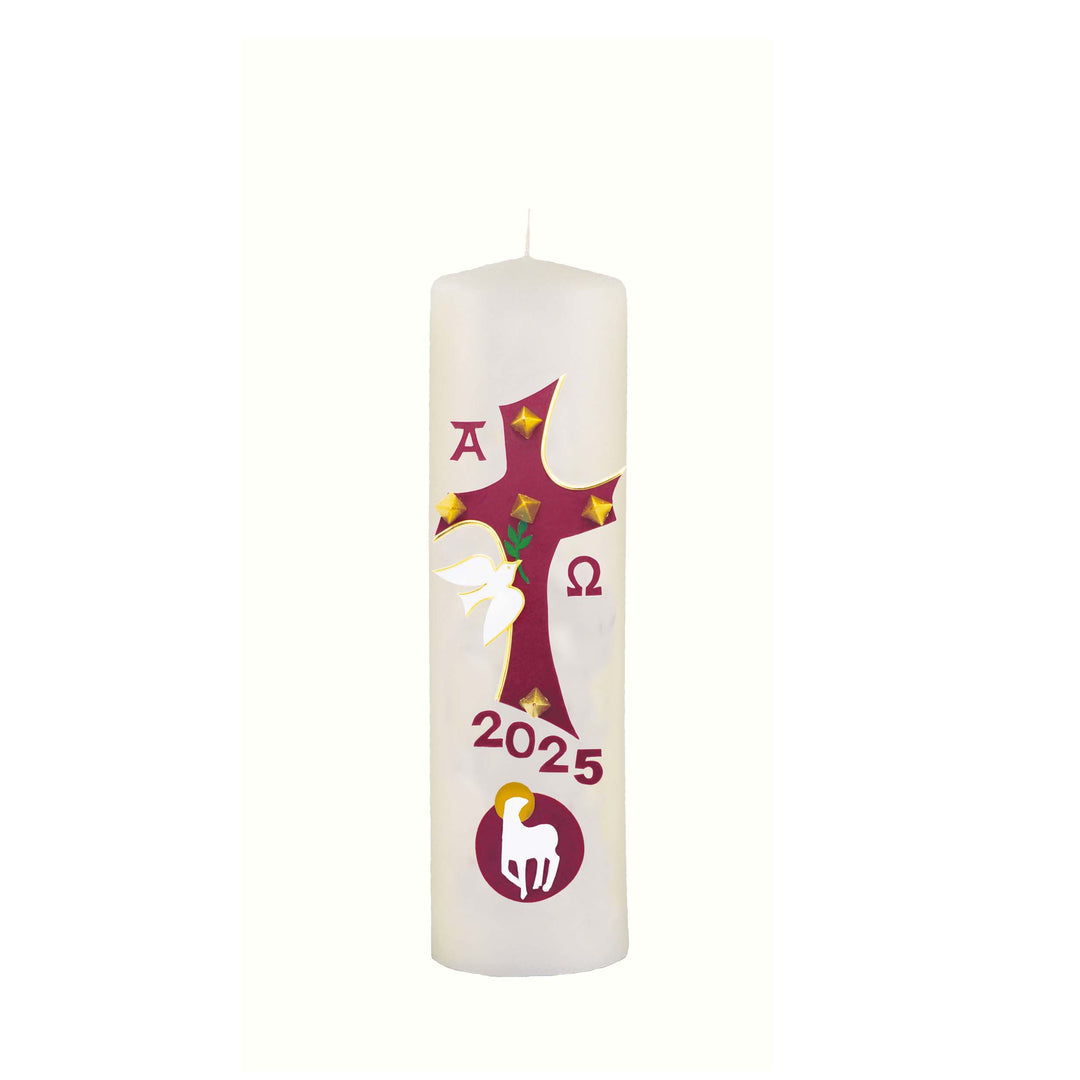 Húsvéti asztali gyertya 215x60 mm, HO 85 évszámmal díszdobozban