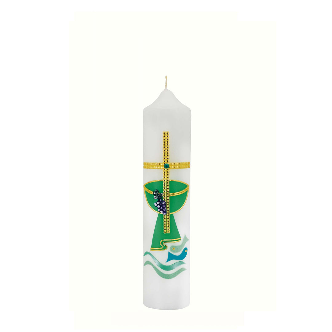 Elsöáldozási asztali gyertya kézzel díszitett K 24 2 méretben