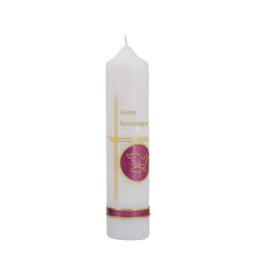 Keresztelési asztali gyertya kézzel díszitett T 14 2 méretben