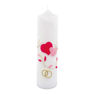 Hochzeitskerze 265x80 mm handdekoriert H 36