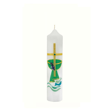 Elsöáldozási asztali gyertya kézzel díszitett K 24 2 méretben