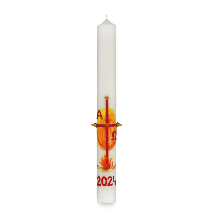 Húsvéti gyertya 100% méhviasz 1000x80 mm elefántcsont márványozott-választható motívumok